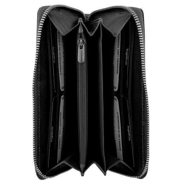 Bugatti-LADIES WALLET IDENTITY BLOCK IN LEATHER, BLACK - Image 3